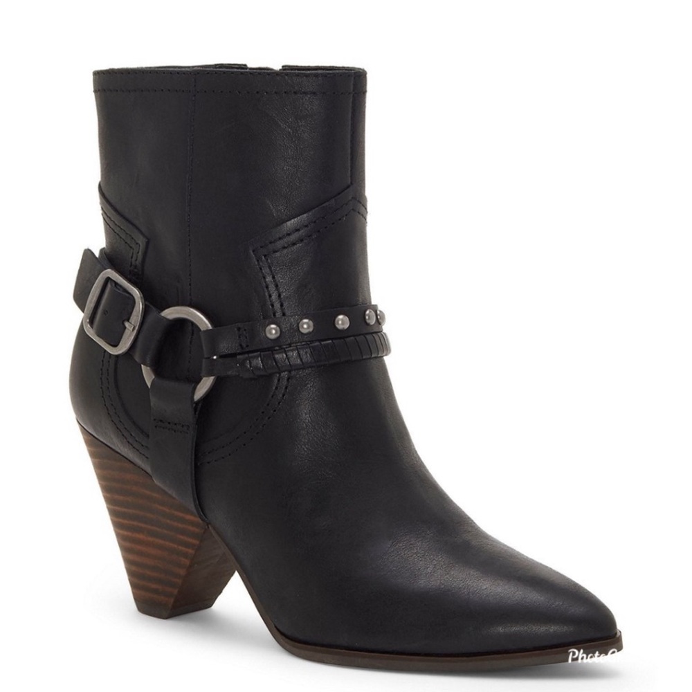 New Lucky Brand Majoko Leather cone heel booties size 7.5